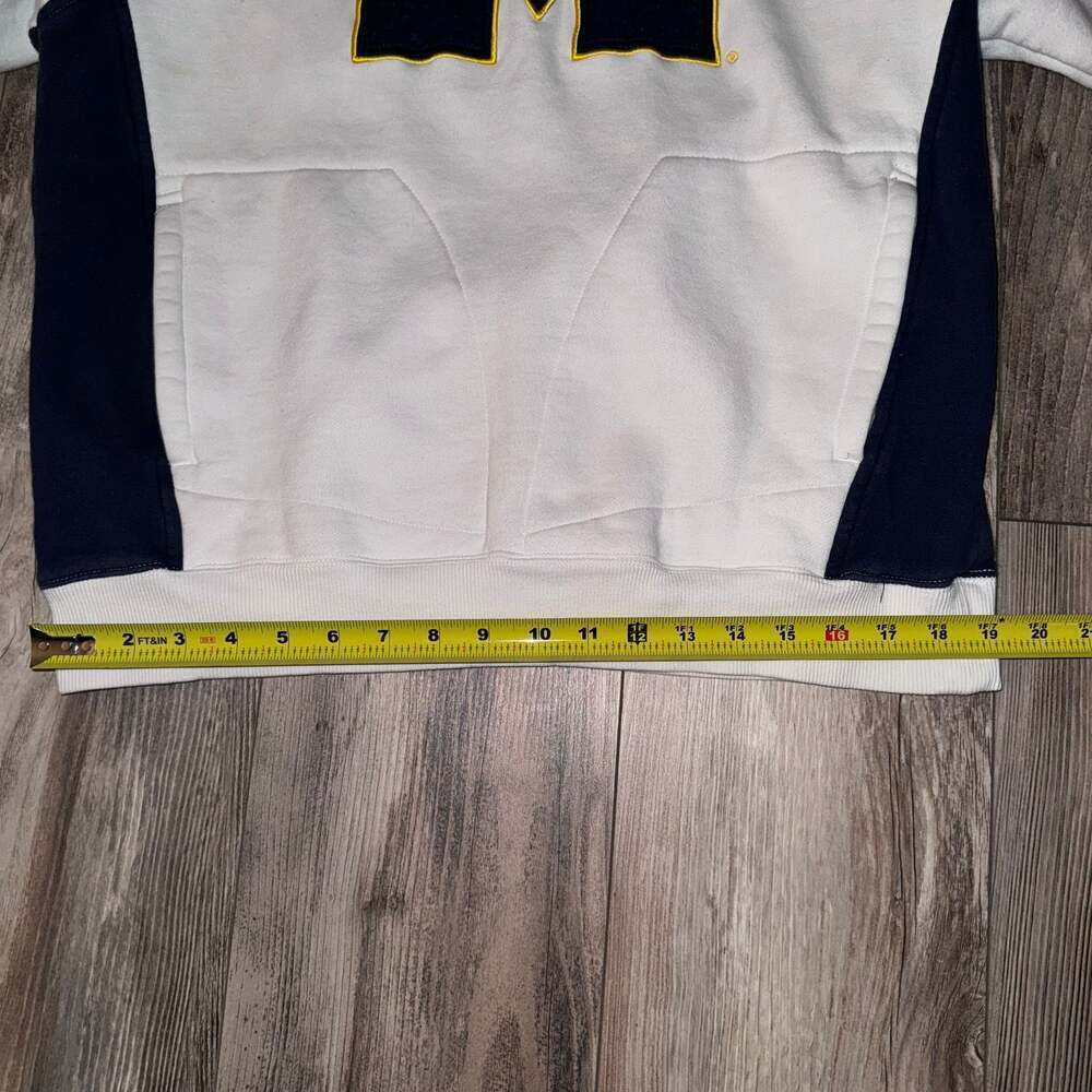 Vintage Colosseum University of Michigan Block M Hoodie Blue thick warm game day - Picture 10 of 12